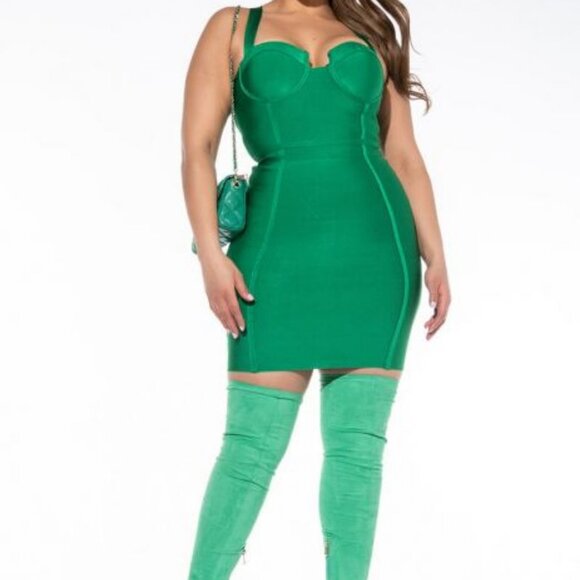 CHARLOTTE  ANGLS BANDAGE SWEETHEART NECK TANK DRESS / Brand NEW ! - Picture 6 of 8